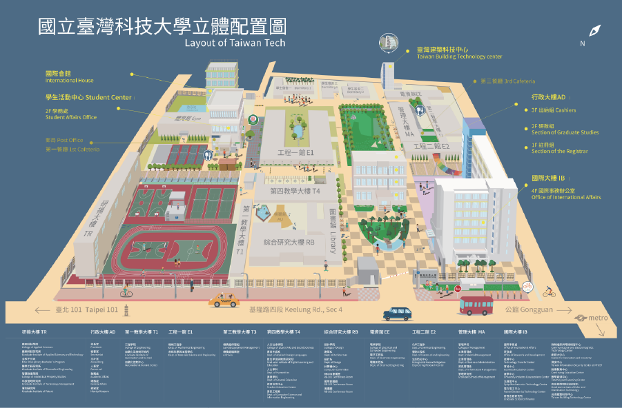 layout of Taiwan Tech